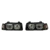 Φανάρια εμπρός BMW E36 (1991-2000) 4d sedan angel eyes - chrome , χωρίς λάμπες (Η7) - σετ 2τμχ.