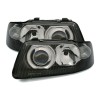 Φανάρια εμπρός Audi A3 (2000-2003) - μαύρα , χωρίς λάμπες (Η1/H7) - σετ 2τμχ.