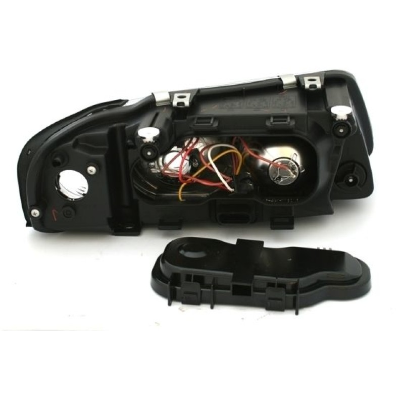 Φανάρια εμπρός Audi A3 (2000-2003) - μαύρα , χωρίς λάμπες (Η1/H7) - σετ 2τμχ.