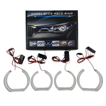 Δαχτυλίδια BMW E90 angel eyes - U-Design Crystal λευκά