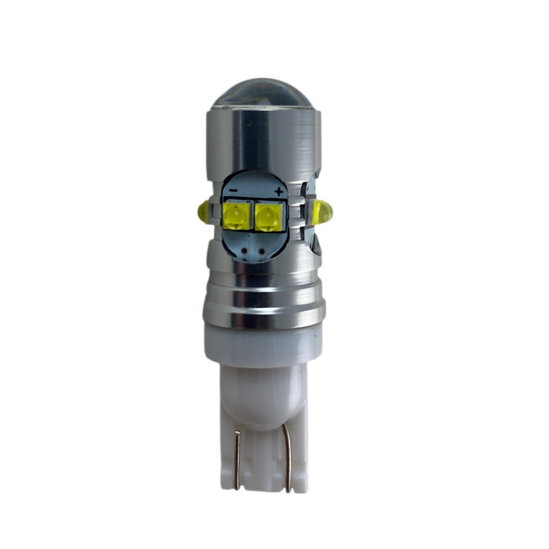 Led λάμπα τύπου Τ10 10W με 10 le 2323 σε 1W Cree και προτζέκτορα - 1τμχ.