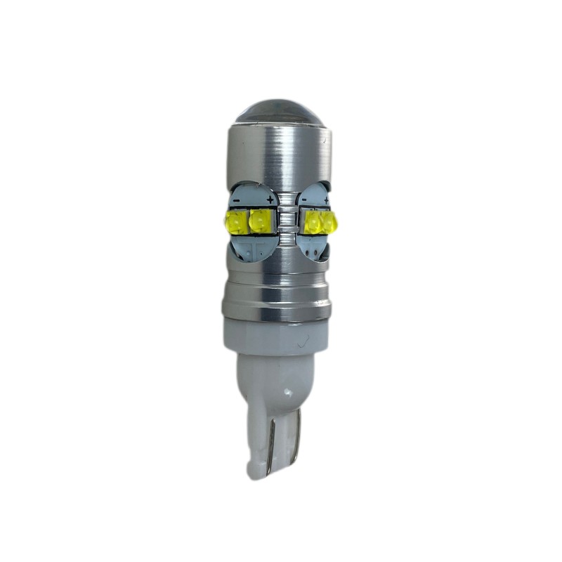 Led λάμπα τύπου Τ10 10W με 10 le 2323 σε 1W Cree και προτζέκτορα - 1τμχ.