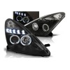 Φανάρια εμπρός Toyota Celica T230 (1999-2005) angel eyes - μαύρα , με λάμπες (Η1) - σετ 2τμχ.