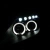 Φανάρια εμπρός Toyota Celica T230 (1999-2005) angel eyes - μαύρα , με λάμπες (Η1) - σετ 2τμχ.