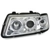 Φανάρια εμπρός Audi A3 (1996-2000) angel eyes - χρωμίου , με λάμπες (Η1) - σετ 2τμχ.