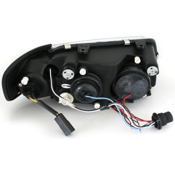 Φανάρια εμπρός Audi A3 (1996-2000) angel eyes - χρωμίου , με λάμπες (Η1) - σετ 2τμχ.