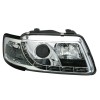 Φανάρια εμπρός Audi A3 (1996-2000) led - chrome , με λάμπες (Η1) - σετ 2τμχ.