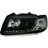 Φανάρια εμπρός Audi A3 (1996-2000) led - μαύρα , με λάμπες (Η1) - σετ 2τμχ.