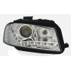 Φανάρια εμπρός Audi A3 (2003-2008) led - chrome , χωρίς λάμπες (Η7) - σετ 2τμχ.