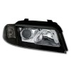 Φανάρια εμπρός Audi A4 (1999-2001) - μαύρα , χωρίς λάμπες (Η7) - σετ 2τμχ.