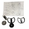 Μάσκα Audi A3 (2003-2008) με βάση για σήμα - RS-Look μαύρη