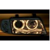 Φανάρια εμπρός Audi A4 (1995-1998) angel eyes - chrome , χωρίς λάμπες (Η7) - σετ 2τμχ.