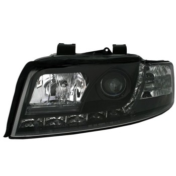 Φανάρια εμπρός Audi A4 (2001-2004) led - μαύρο , με λάμπες (Η1) - σετ 2τμχ. Φανάρια εμπρός Audi A4 (2001-2004) led - μαύρο , με λάμπες (Η1) - σετ 2τμχ.