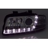 Φανάρια εμπρός Audi A4 (2001-2004) led Dayline - χρωμίου , με λάμπες (Η1) - σετ 2τμχ.