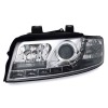 Φανάρια εμπρός Audi A4 (2001-2004) led Dayline - χρωμίου , με λάμπες (Η1) - σετ 2τμχ.