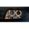 Φανάρια εμπρός Audi A6 (1997-2001) / Allroad 1999-2005 angel eyes - chrome , χωρίς λάμπες (Η7) - σετ 2τμχ.