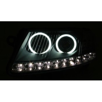 Φανάρια εμπρός Audi A6 led (2004-2008) angel eyes - chrome , με λάμπες (Η1) - σετ 2τμχ. Φανάρια εμπρός Audi A6 led (2004-2008) angel eyes - chrome , με λάμπες (Η1) - σετ 2τμχ.