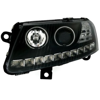 Φανάρια εμπρός led Dayline Audi A6 (2004-2008) angel eyes - μαύρα , με λάμπες (Η1) - σετ 2τμχ. Φανάρια εμπρός led Dayline Audi A6 (2004-2008) angel eyes - μαύρα , με λάμπες (Η1) - σετ 2τμχ.