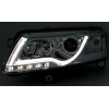 Φανάρια εμπρός Audi A6 4F (2004-2008) led lightbar - chrome , με λάμπες (Η1) - σετ 2τμχ.