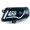 Φανάρια εμπρός Audi A6 4F (2004-2008) led lightbar, με λάμπες (H7/Η1) - σετ 2τμχ.
