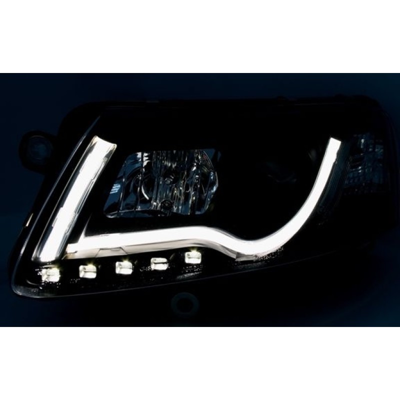 Φανάρια εμπρός Audi A6 4F (2004-2008) led lightbar, χωρίς λάμπες (Η7) - σετ 2τμχ.