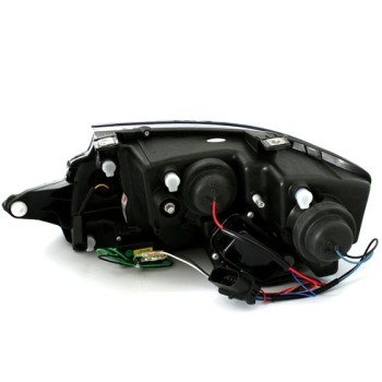 Φανάρια εμπρός Audi TT (1998-2005) led Dayline - μαύρα , με λάμπες (Η1) - σετ 2τμχ.