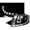 Φανάρια εμπρός Audi TT (1998-2005) led Dayline - μαύρα , με λάμπες (Η1) - σετ 2τμχ.