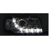 Φανάρια εμπρός Audi 80 (1991-1994) led - chrome , με λάμπες (Η1) - σετ 2τμχ.