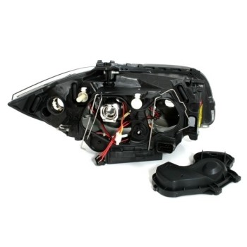 Φανάρια εμπρός BMW E87 (2004-2011) angel eyes - chrome , χωρίς λάμπες (Η7) - σετ 2τμχ.