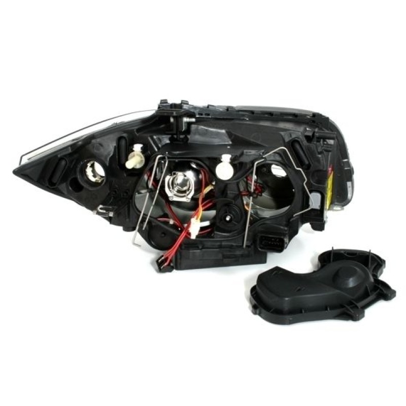 Φανάρια εμπρός BMW E87 (2004-2011) angel eyes - chrome , χωρίς λάμπες (Η7) - σετ 2τμχ.