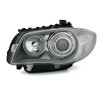 Φανάρια εμπρός BMW E87 (2004-2011) angel eyes - chrome , χωρίς λάμπες (Η7) - σετ 2τμχ.