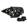 Φανάρια εμπρός BMW E87 / E81 / E82 (2004-2011) angel eyes - μαύρα , χωρίς λάμπες (Η7) - σετ 2τμχ.