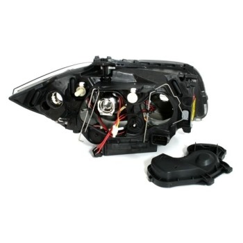 Φανάρια εμπρός BMW E87 / E81 / E82 (2004-2011) angel eyes - μαύρα , χωρίς λάμπες (Η7) - σετ 2τμχ.