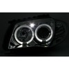 Φανάρια εμπρός BMW E87/Ε81 (2004-2011) angel eyes - chrome , με λάμπες (Η1) - σετ 2τμχ.
