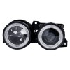 Φανάρια εμπρός BMW E30 (1982-1994  με σταυρό - μαύρα chrome , χωρίς λάμπες (Η7) - σετ 2τμχ.