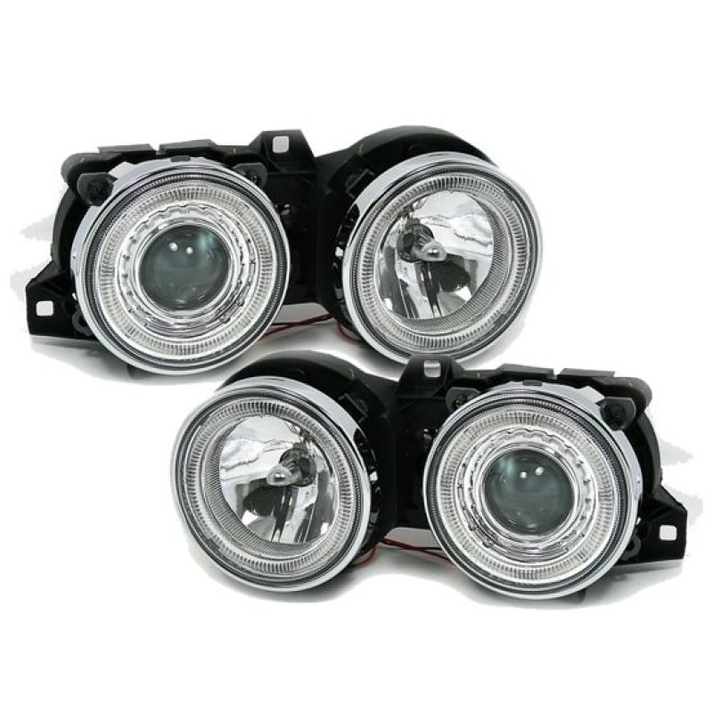 Φανάρια εμπρός BMW E30 (1982-1994) - chrome , χωρίς λάμπες (Η7) - σετ 2τμχ.