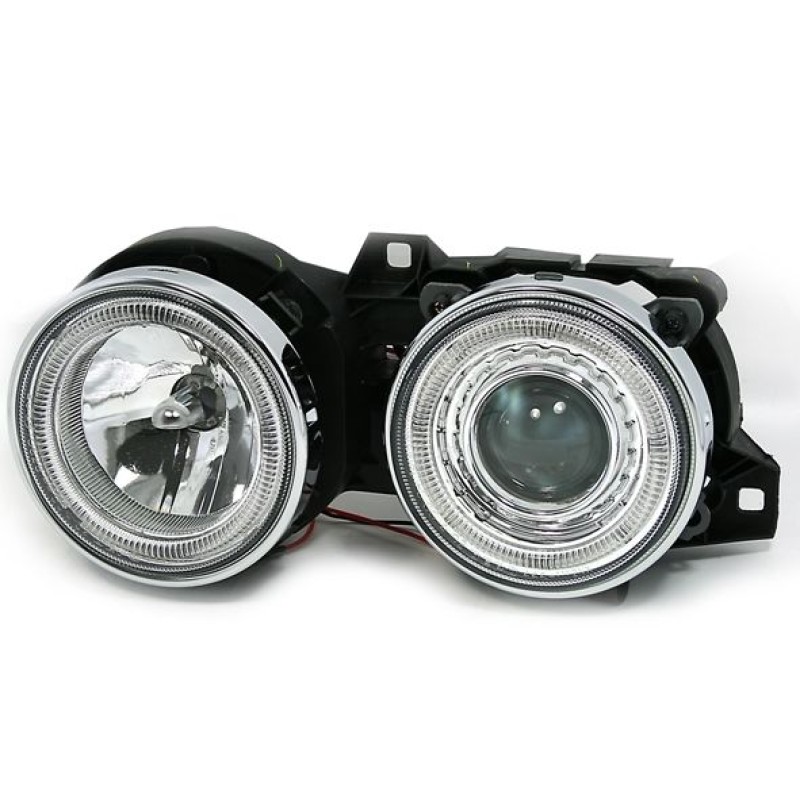 Φανάρια εμπρός BMW E30 (1982-1994) - chrome , χωρίς λάμπες (Η7) - σετ 2τμχ.