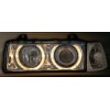 Φανάρια εμπρός BMW E36 (1991-2000) 4d sedan angel eyes - chrome , χωρίς λάμπες (Η7) - σετ 2τμχ.