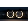Φανάρια εμπρός Bmw E36 (1991-2000) 4d sedan angel eyes - μαύρα , χωρίς λάμπες (Η7) - σετ 2τμχ.