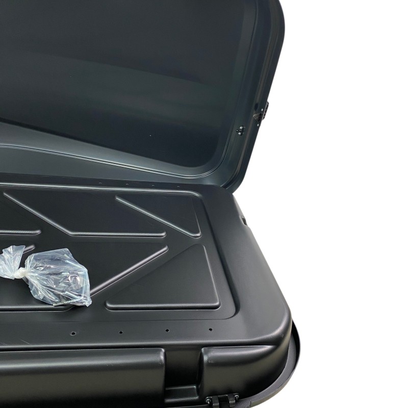 Μπαγκαζιέρα οροφής Junior Easy 145x94x40cm με μονόπλευρο άνοιγμα και κλειδί, 420 λίτρα - μαύρη