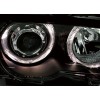 Φανάρια εμπρός BMW E46 sedan (1998-2001) angel eyes με CCFL - chrome , με λάμπες (Η1) - σετ 2τμχ.