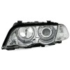 Φανάρια εμπρός BMW E46 sedan (1998-2001) angel eyes με CCFL - chrome , με λάμπες (Η1) - σετ 2τμχ.