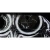 Φανάρια εμπρός BMW E46 sedan (1998-2001) angel eyes - chrome , χωρίς λάμπες (Η7) - σετ 2τμχ.