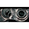Φανάρια εμπρός BMW E46 sedan (2001-2003) angel eyes - chrome , χωρίς λάμπες (Η7) - σετ 2τμχ.