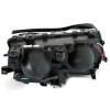 Φανάρια εμπρός BMW E46 sedan (2001-2005) angel eyes - μαύρα , χωρίς λάμπες (Η7) - σετ 2τμχ.