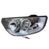 Φανάρια εμπρός Hyundai Tucson IX35 (2010-2013) angel eyes - chrome , με λάμπες (Η1) - σετ 2τμχ.