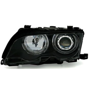 Φανάρια εμπρός BMW E46 sedan (2001-2005) angel eyes - μαύρα , χωρίς λάμπες (Η7) - σετ 2τμχ. Φανάρια εμπρός BMW E46 sedan (2001-2005) angel eyes - μαύρα , χωρίς λάμπες (Η7) - σετ 2τμχ.