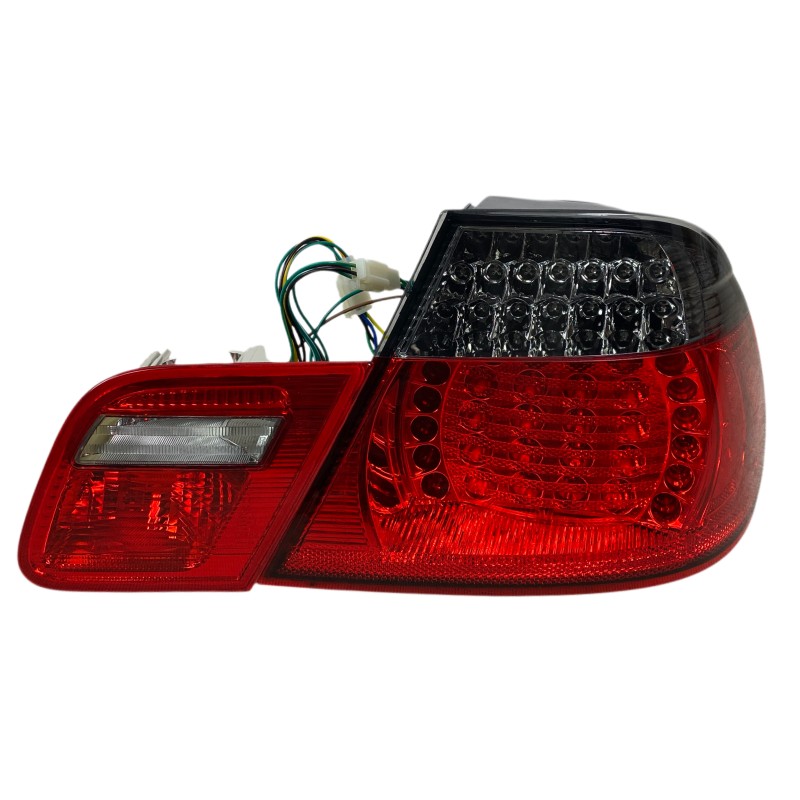 Πίσω φανάρια led BMW E46 coupe (1998-2003) - φιμέ φλάς - σετ 2τμχ.
