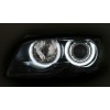 Φανάρια εμπρός BMW E46 sedan (2001-2005) angel eyes - μαύρα με CCFL , χωρίς λάμπες (Η7) - σετ 2τμχ.