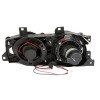 Φανάρια εμπρός BMW E32 /E34 (1989-1995) angel eyes - μαύρα , χωρίς λάμπες (Η7) - σετ 2τμχ.